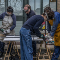 Fabrication de la créaroulotte, projet voté au budget participatif 2022.
