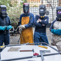 Fabrication de la créaroulotte, projet voté au budget participatif 2022.
